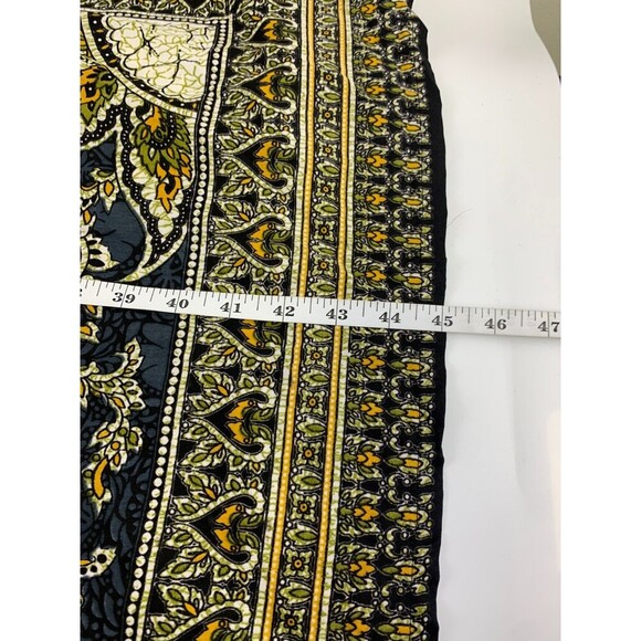 BOGO Cute Options Kaftan Rayon Paisley Gray Yellow Drawstring Waist Free Size - Picture 12 of 12